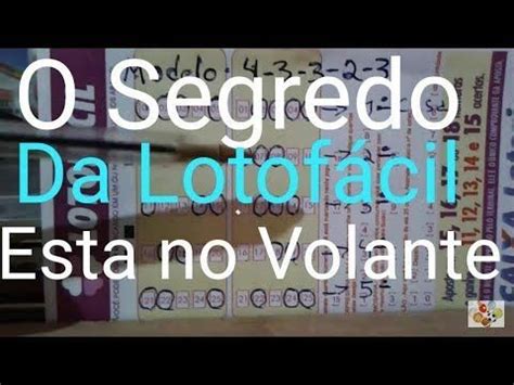 segredo da lotofácil esta no volante fechamento 4 3 3 2 3,como escolher números lotofácil